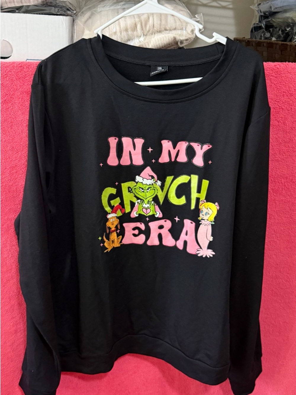 Black "In My Grinch Era" Graphic Sweatshirt